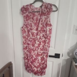 Express Floral Pink Sleeveless Dress